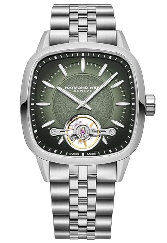 Raymon Weil Freelancer Automatikuhr mit grünem Zifferblatt, 2790-ST-52051 von Raymond Weil