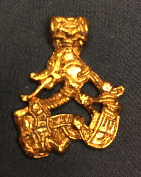 Drachen Interlace Wikinger Anhänger - Z90 von RaymondsQuietPress