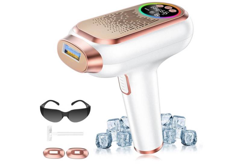 Rayofi IPL-Haarentferner mit Gefrierfunktion,3 Erweiterte Funktionen HR/SC/RA, 9 Energiestufen, 999,999 Lichtimpulse Laser Haarentfernun Lichtimpulse, IPL Haarentfernungsgerät für Frauen Männer Women, Gesicht Bikinizone Arme Beine Körper von Rayofi