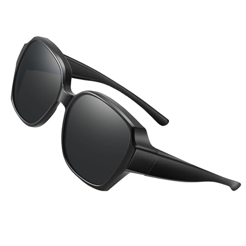 3 Stück Überbrille Sonnenbrille Unisex,Überbrille Für Brillenträger,PC Brillengestelle,Überbrille Für Brillenträger Fahrrad,Überbrille Sonnenbrille Polarisiert,Überbrille Sonnenschutz,Fit-over Brille, von Raypontia