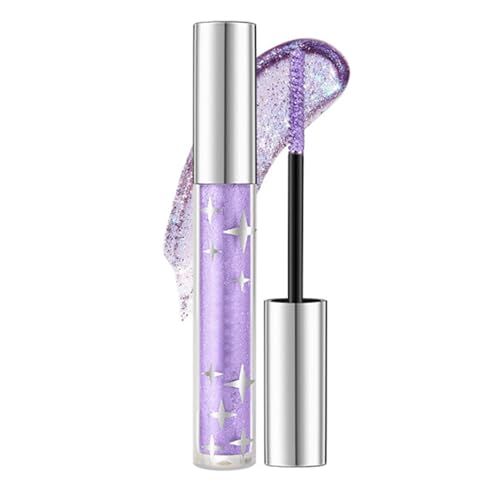 3Stück Flüssig Glitzer Mascara lila Glänzende Wimperntusche, Diamant Wimperntusche Glitzer, Wimperntusche Glitzernd, Glänzende Funkeln Lang Anhaltende Lockenwimpern von Raypontia
