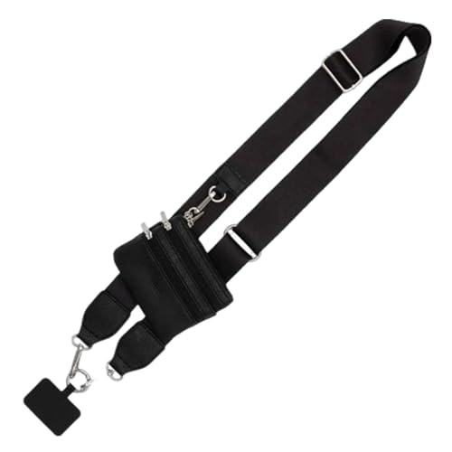 Breiter Handygurt Mit Tasche - 15X13X2 Cm Handygurt Mit Reißverschlusstasche,Handygurt Zum Umhängen Breit Und Lang,Handygurt Zum Umhängen Mit Tasche,Verstellbarer Handygurt Breit Mit Tasche, von Raypontia