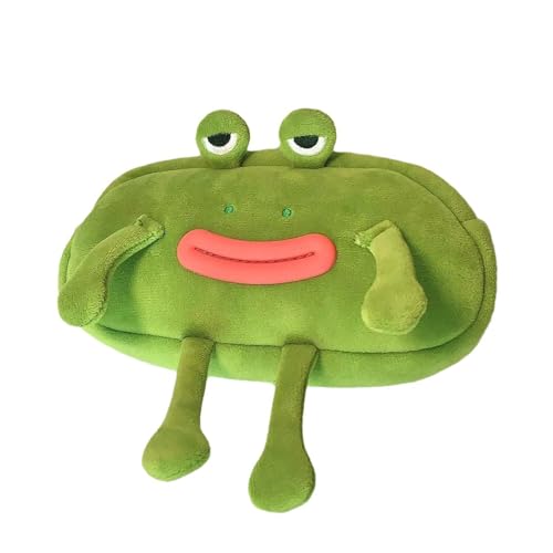Raypontia 4 Pieces Frosch Plüsch Federmäppchen - PlüschFrosch Bleistiftetui Mit Großem Froschmaul, Frosch Make Up Tasche Damen, Weiche, Bezaubernde Schulbedarf-Briefpapiertaschen von Raypontia