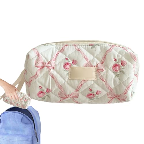 Raypontia Federmäppchen Mit Blumenmuster, 19x8,5x7,5cm Federmäppchen Mäppchen Stifte Federtasche Mit Reißverschluss, Mäppchen Mit Aesthetic Für Mädchen Kosmetiktasche Und Geldtasche von Raypontia