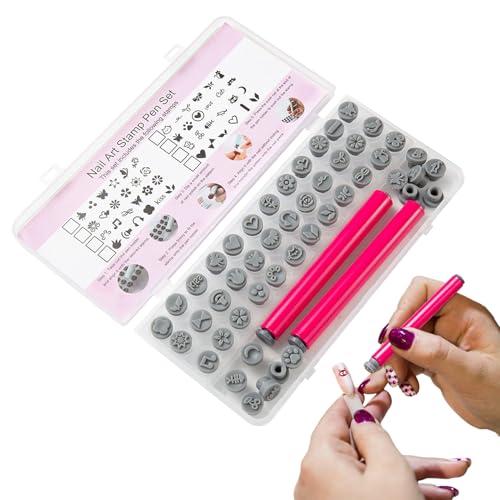 Raypontia Nagellack-Stempel - Nagelstempel-Kunst,Nachfüllbares Maniküre Zubehör Mit Silikon Transferkopf Für Anfänger Alltag Feierlichkeiten Unterwegs von Raypontia