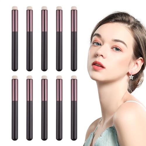Raypontia Pinsel für Lipliner, Lippenwischpinsel - Set mit 10 Reise-Lippenstiftpinseln - Mehrzweck-Lippenbalsam-Applikator, Make-up-Mischapplikator mit rundem Ende für Frauen und Mädchen von Raypontia