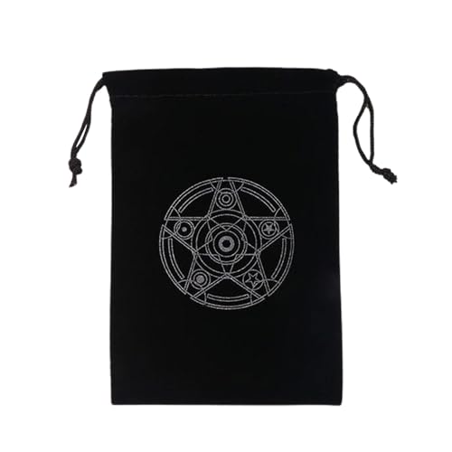 Raypontia Tarot-Kartenhalter-Tasche | Strapazierfähiger Schmuckbeutel Mysterious Black Magic Themed - Tarotkartenbeutel mit Kordelzug für Spielkarten Rider Waite Tarot Deck Orakelkarten von Raypontia