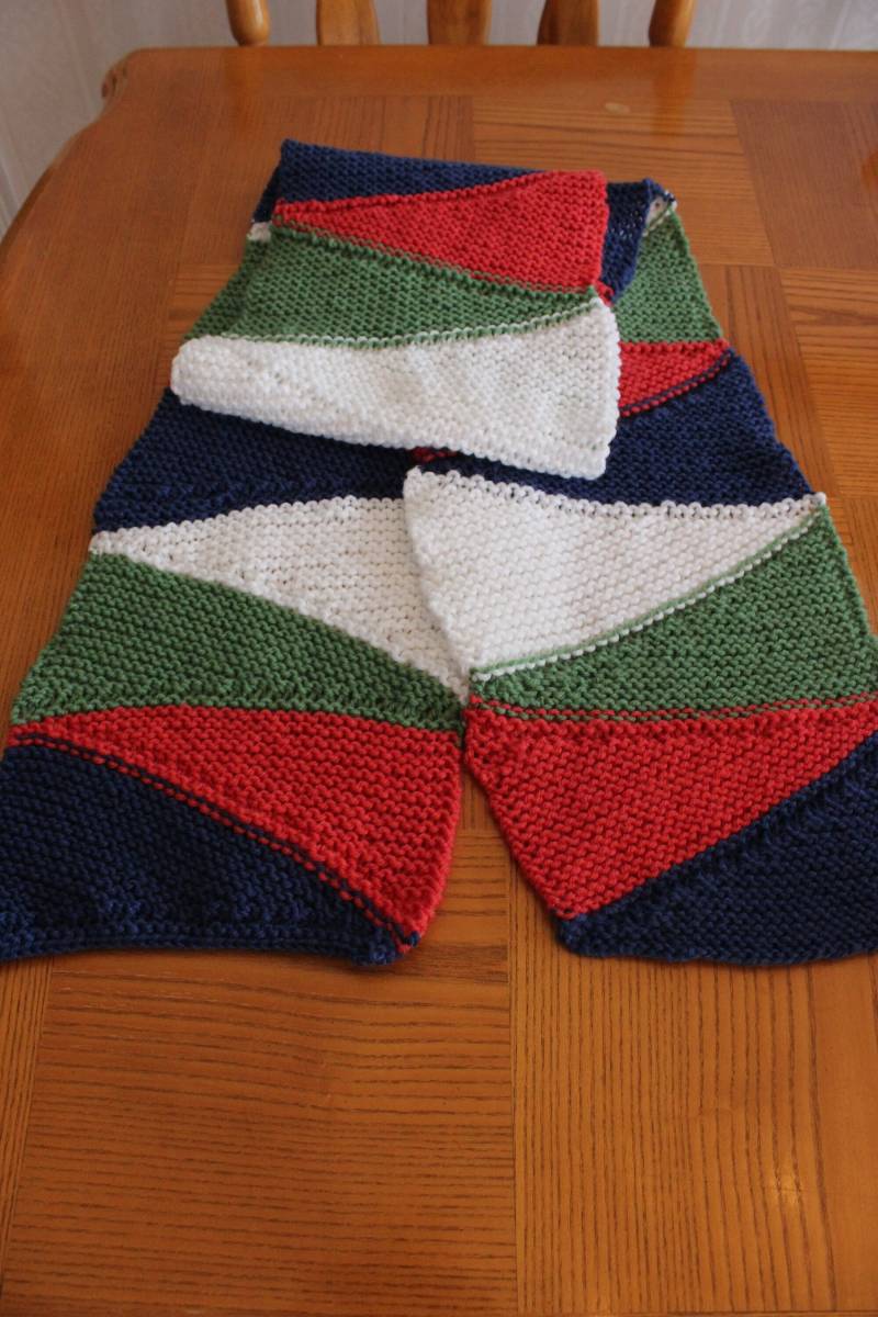 Schal, Hand Gestrickte See-Saw Stricken Schal von RaysHandMadeShop