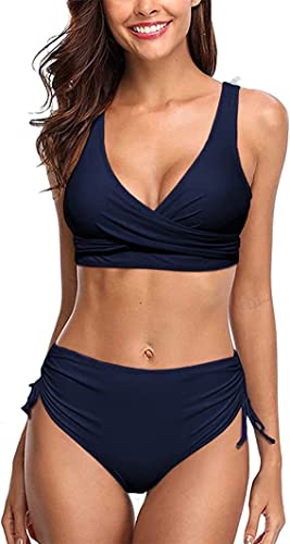 Damen Bikini 2 Stück Damen Badeanzug Zweiteiliger Tether Neckholder Bikini Slim-Fit Badeanzug mit Trägern von Rayson