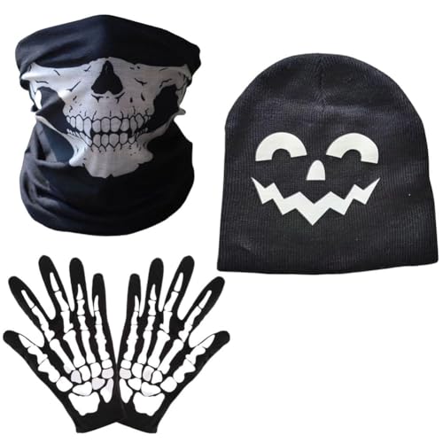 Rayson Halloween Kostüme Dekorative Handschuhe Kostüm für Maske Handschuhe Skelett Maske Handschuhe Skelett Handschuhe getragene Feiertagsdekoration von Rayson