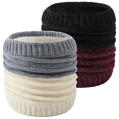 Rayson Winter Halsschlauch Herren Damen 2 Stück Warm Loop Schal Dick Fleece Männer Frauen Winddichte Strick Halswärmer Schlauchschal für Ski Sport Motorrad(A) von Rayson