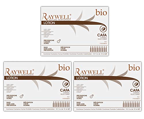 3er Hair Loss Prevention Ampullen Haarausfall Bio Cafa Man Raywell 10 x 10 ml von Raywell