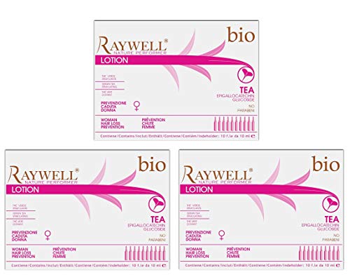 3er Tea Woman Hair Loss Prevention Ampullen Bio Raywell Vorbeugung 10 x 10 ml von Raywell