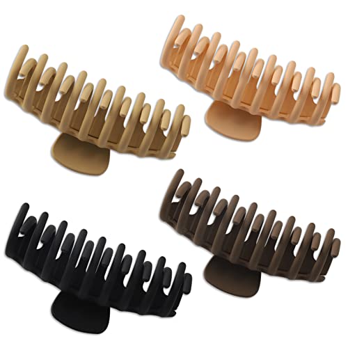 4 Stück Große Haarklammer, Rayyl 11cm Rutschfeste Haarklammern Haarspangen für Damen, Haarspangen für dickes Haar, Haarstyling-Zubehör für Frauen und Mädchen von Rayyl