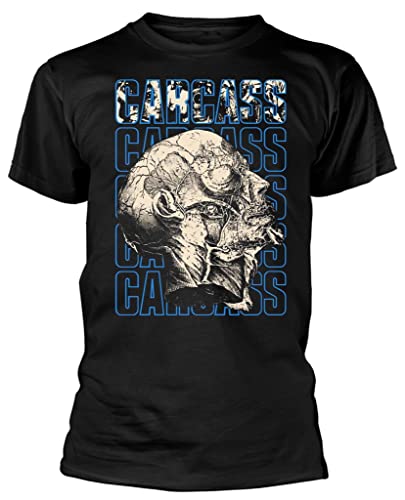 Carcass 'Necro Head' T-Shirt, Schwarz, schwarz, X-Groß von Razamataz