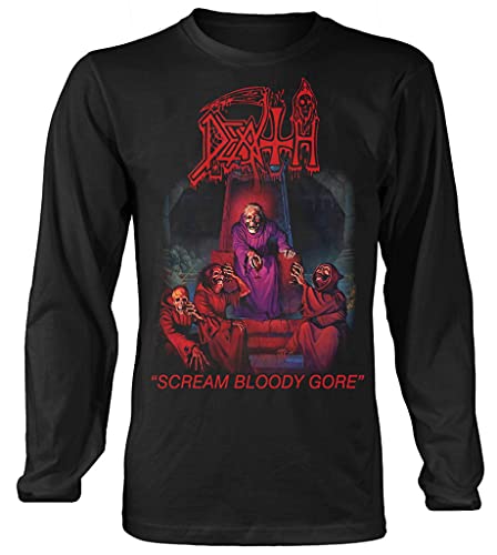 Death 'Scream Bloody Gore' Langarmshirt, Schwarz, schwarz, Groß von Razamataz