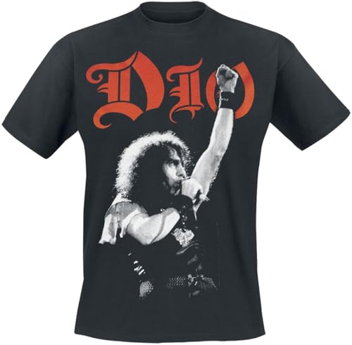 Dio We Rock Männer T-Shirt schwarz M 100% Baumwolle Band-Merch, Bands von Razamataz