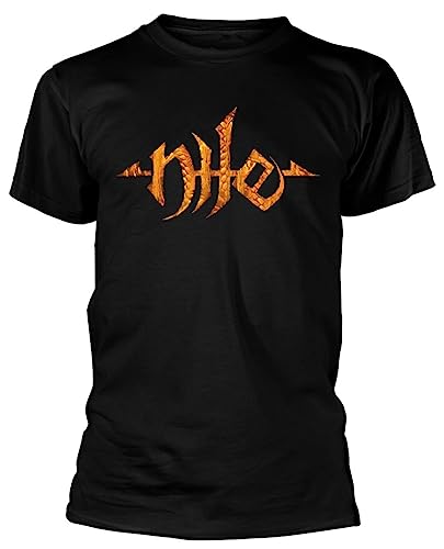 Nile 'Snakeskin Logo' (Schwarz) T-Shirt (as3, Alpha, l, Regular, Regular) von Razamataz