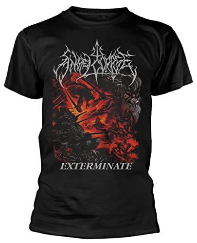 RAZAMATAZ Angelcorpse "Exterminate" T-Shirt, Schwarz, schwarz, X-Groß von Razamataz