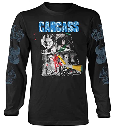 RAZAMATAZ Carcass 'Necroticism' Langarmshirt (Schwarz), schwarz, Groß von Razamataz