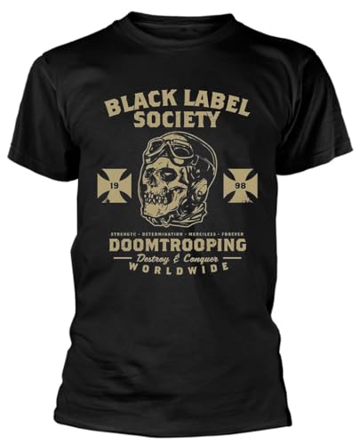 Razamataz Black Label Society "Doomtrooping" T-Shirt, Schwarz, Schwarz, L von Razamataz