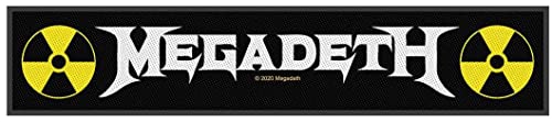 Megadeth Logo Unisex Patch schwarz/weiß/gelb 100% Polyester Band-Merch, Bands von Megadeth