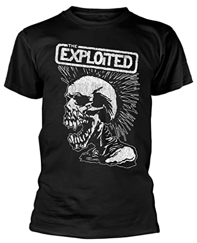 Razamataz The Exploited 'Vintage Skull' (schwarz) T-Shirt, Schwarz, L von Razamataz