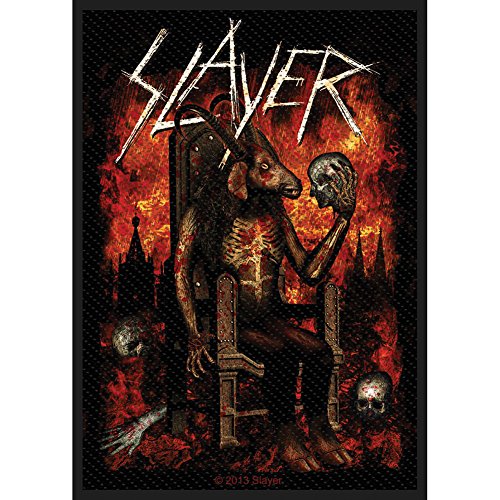 SLAYER - Devil on throne Patch Aufnäher 7x10cm von Razamataz