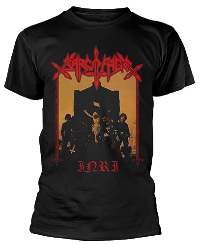 Sarcofago 'I.N.R.I Cover' (Schwarz) T-Shirt (S) von Razamataz