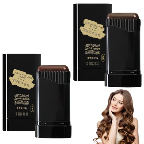 2 Stück Haarfärbestift, Haarfarbstifte Ansatz mit Integriertem Kamm, Haarfarbe Stift für Graue Haare für Männer & Frauen, Effektive Färbung in Minuten, Hochpigmentiertes Up von Rbleote