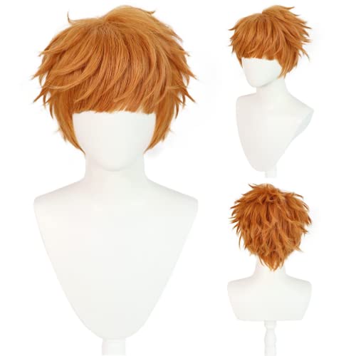 Anime Blue Lock Rensuke Kunigami Cosplay Perücke Orange Kurzhaar perücken für Halloween Party Kostüm Karneval Perücke Cap von Rcrllya