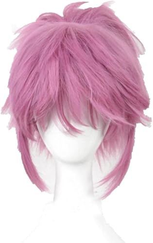 Anime Cosplay Perücke Hunter X Hunter Machi Cosplay Rosa Perücke Action figur Hitze beständige Faser Haar Perücke Cap Halloween Party Männer Frauen für Party von Rcrllya