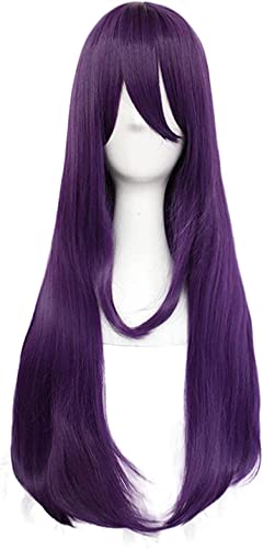 Rcrllya Anime Ddlc Doki Doki Literatur Club Yuri Frauen Lila Lange Perücke Cosplay Kostüm Wärme Beständig Synthetische Haar Partei Rolle Spielen Perücke Kappe von Rcrllya