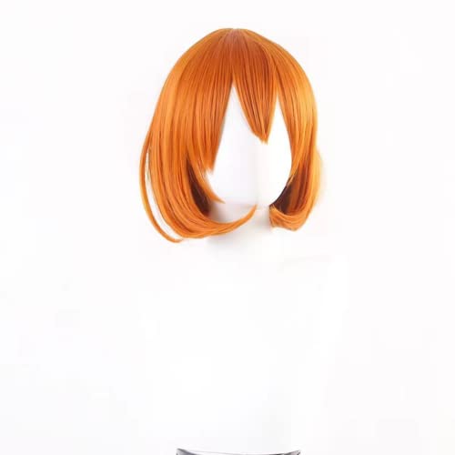 Anime Die Quintessenz Quintuplets Nakano Yotsuba Perücke Cosplay Kostüm Kurze Orange Synthetische Haar Perücke Kappe von Rcrllya