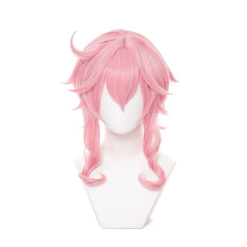 Anime Genshin Impact Cosplay Perücke Dori Perücke Damen Rosa Kurzhaar perücken für Halloween Party Kostüm Karneval Perücke Mütze von Rcrllya