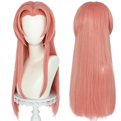 Anime Haruno Sakura Cosplay Perücke Damen rosa niedliches langes Haar hitze beständige synthetische Perücken für Halloween Kostüm Party Rolle Spielen Perücken kappe von Rcrllya