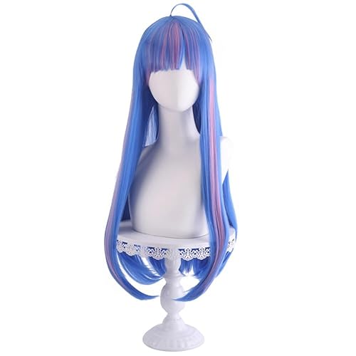 Anime ONE PIECE Ulti Perücke Synthetisch lang gerade blau rosa gemischt Cosplay Haar hitze beständige Perücke für Halloween Kostüm Party Rollenspiel von Rcrllya