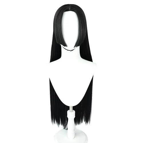 Anime One Piece Boa Hancock Cosplay Perücke lang gerade schwarzes Haar für Halloween Kostüm Party Rollenspiel von Rcrllya