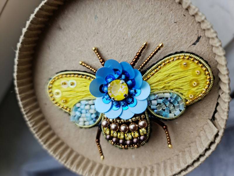 Insekten Brosche, Bienen Perlenschmuck, Rucksack Pins Insekten Brosche, Bienen Perlenschmuck, Rucksack Pins von RdjewelryDesigns