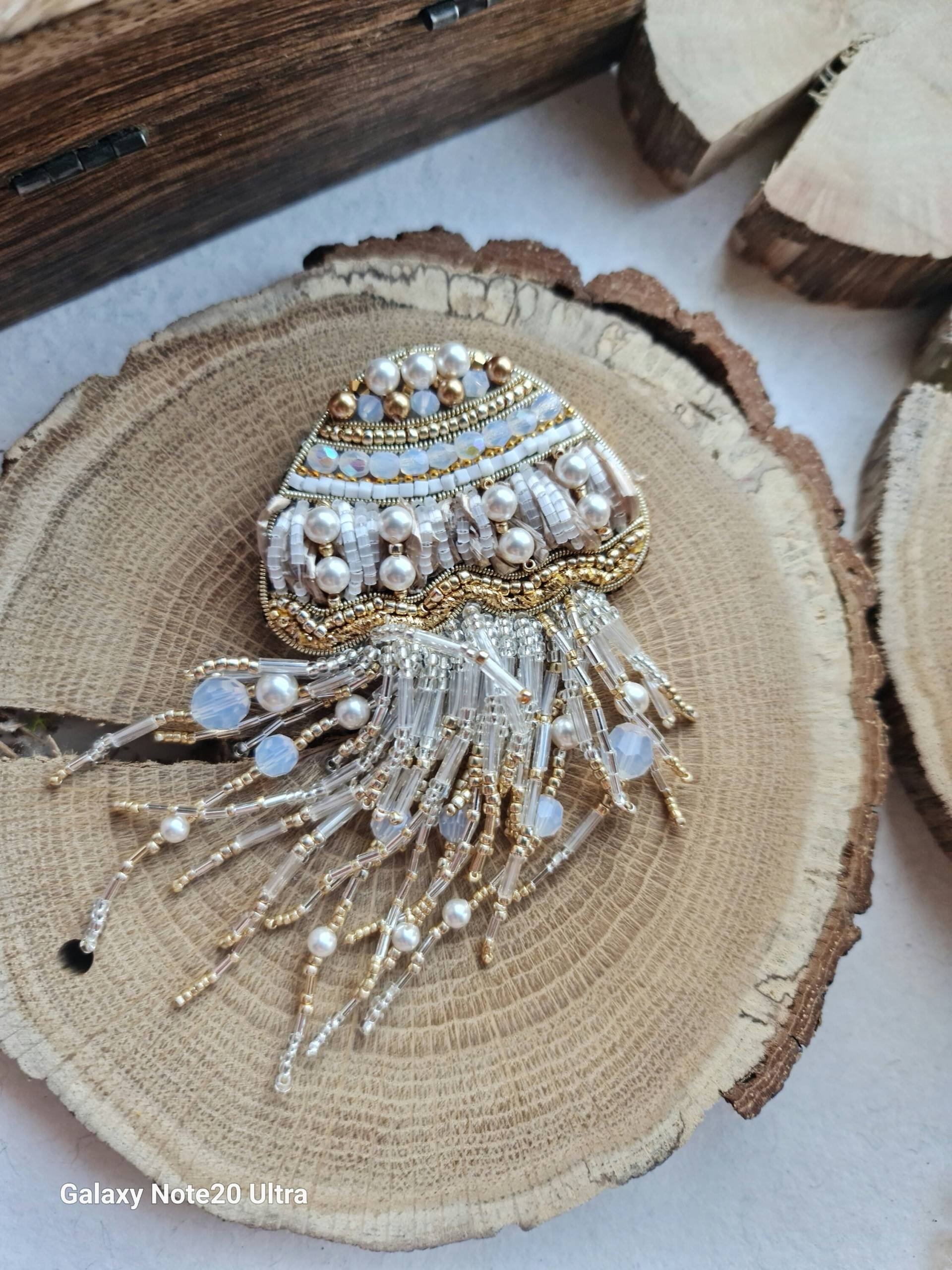 Qualle Pin, Stickdatei Meer Kunst, Strand Inspiriert Geschenk Für Sie von RdjewelryDesigns