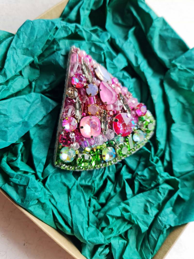 Wassermelonen Perlen Brosche Für Frauen Wassermelonen Perlen Brosche Für Frauen von RdjewelryDesigns