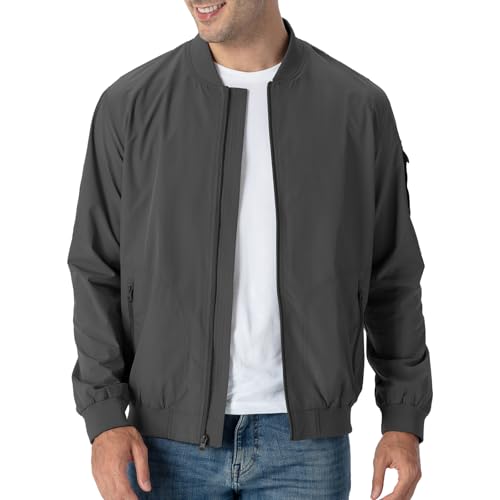 Rdruko Bomberjacke Herren Blouson jacke Übergangsjacke Leichte Fliegerjacke Herbst Male Freizeit Outdoor Jacken-Dunkelgrau L Rdruko Bomberjacke Herren Blouson jacke Übergangsjacke Leichte Fliegerjacke Herbst Male Freizeit Outdoor Jacken-Dunkelgrau L von Rdruko
