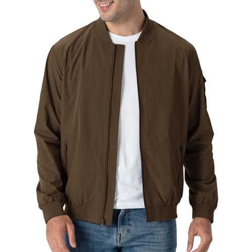 Rdruko Bomberjacke Herren Blouson jacke Übergangsjacke Leichte Fliegerjacke Herbst Male Freizeit Outdoor Jacken-Kaffeebraun L Rdruko Bomberjacke Herren Blouson jacke Übergangsjacke Leichte Fliegerjacke Herbst Male Freizeit Outdoor Jacken-Kaffeebraun L von Rdruko