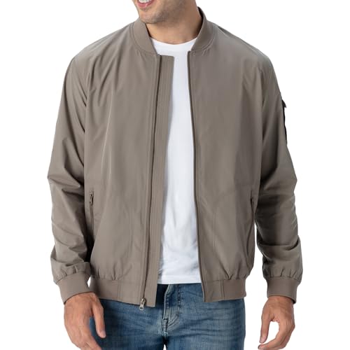 Rdruko Bomberjacke Herren Blouson jacke Übergangsjacke Leichte Fliegerjacke Herbst Male Freizeit Outdoor Jacken-Khaki L von Rdruko