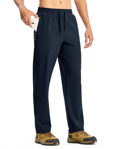 Rdruko Wanderhose Herren Outdoorhose Lang Sporthose Jogginghose Leicht Trainingshose Trekkinghose Sommer Freizeithose Stretch Männer-Dunkelblau L von Rdruko