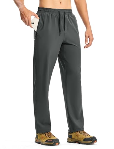 Rdruko Wanderhose Herren Outdoorhose Lang Sporthose Jogginghose Leicht Trainingshose Trekkinghose Sommer Freizeithose Stretch Männer-Kaltes Grau 3XL von Rdruko