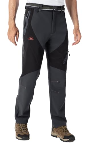 Rdruko Winterhose Herren Fleece Softshellhose Wasserdicht Gefüttert Wanderhose Skihose Winter Thermo Outdoorhose Lang Snowboardhose für Männer-Dunkelgrau 32 Rdruko Winterhose Herren Fleece Softshellhose Wasserdicht Gefüttert Wanderhose Skihose Winter Thermo Outdoorhose Lang Snowboardhose für Männer-Dunkelgrau 32 von Rdruko
