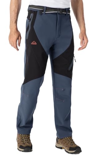 Rdruko Winterhose Herren Fleece Softshellhose Wasserdicht Gefüttert Wanderhose Skihose Winter Thermo Outdoorhose Lang Snowboardhose für Männer-kaltes Grau 30 Rdruko Winterhose Herren Fleece Softshellhose Wasserdicht Gefüttert Wanderhose Skihose Winter Thermo Outdoorhose Lang Snowboardhose für Männer-kaltes Grau 30 von Rdruko