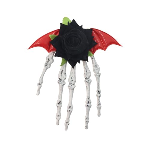 Rdxanc 1 x Halloween-Haarspange mit Skelett-Hand, lustiges Kostüm-Accessoire, leichtes Design für Partys und den Alltag von Rdxanc