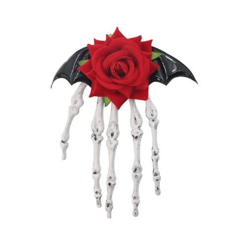 Rdxanc 1 x Halloween-Haarspange mit Skelett-Hand, lustiges Kostüm-Accessoire, leichtes Design für Partys und den Alltag von Rdxanc
